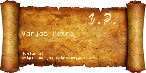 Varjas Petra névjegykártya